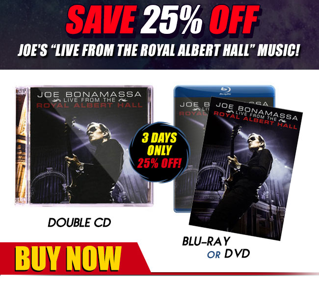 Live form the Royal Albert Hall CD, DVD and Blu-Ray - 25% off