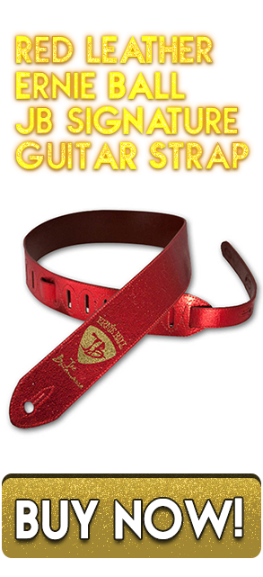 Red Leather- Ernie Ball JB Signature Guitar Strap