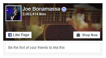 Share Joe Bonamassa's Official Newsletter on Facebook! Click Here