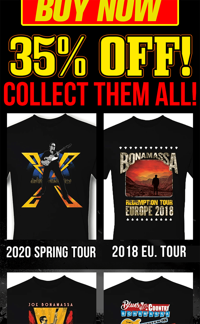 Get the latest deals on Bonamassa merch here!