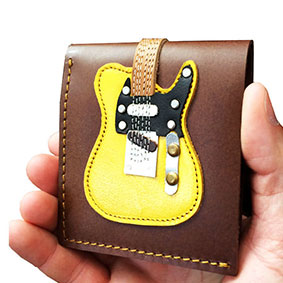 Blonde Guitar Handmade Leather Wallet